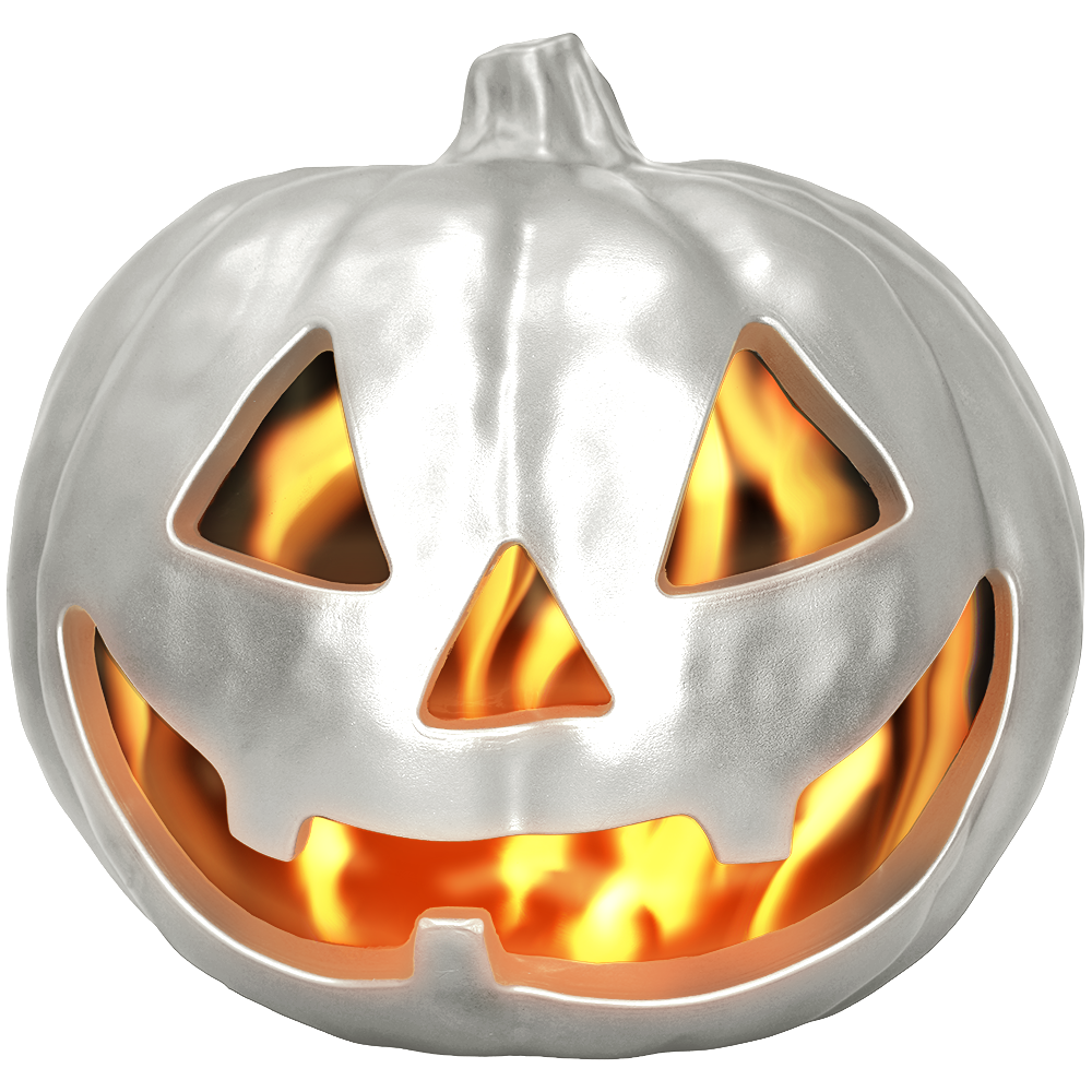 Flaming Metallic Pumpkin
