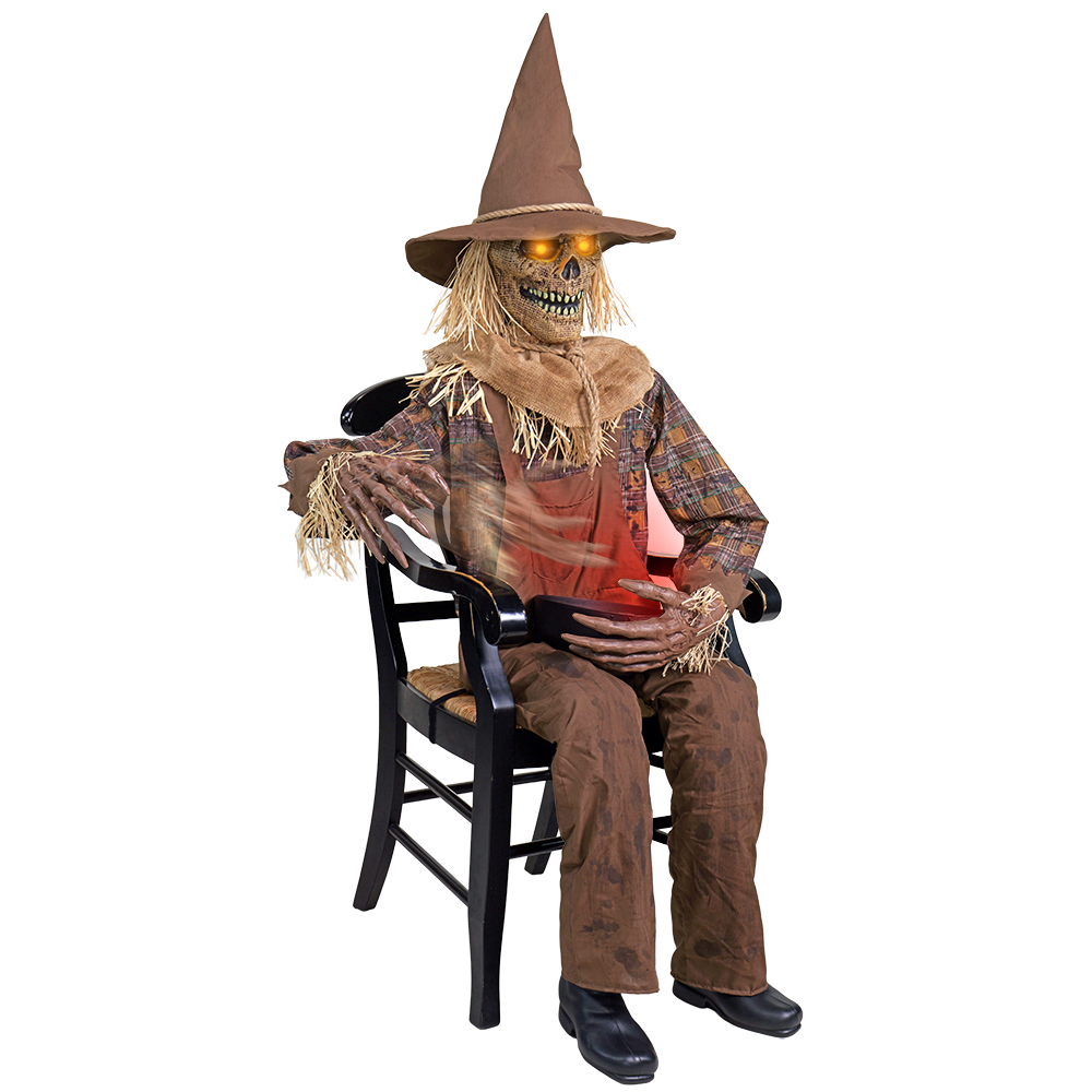 Swiping Scarecrow Animated Decoration