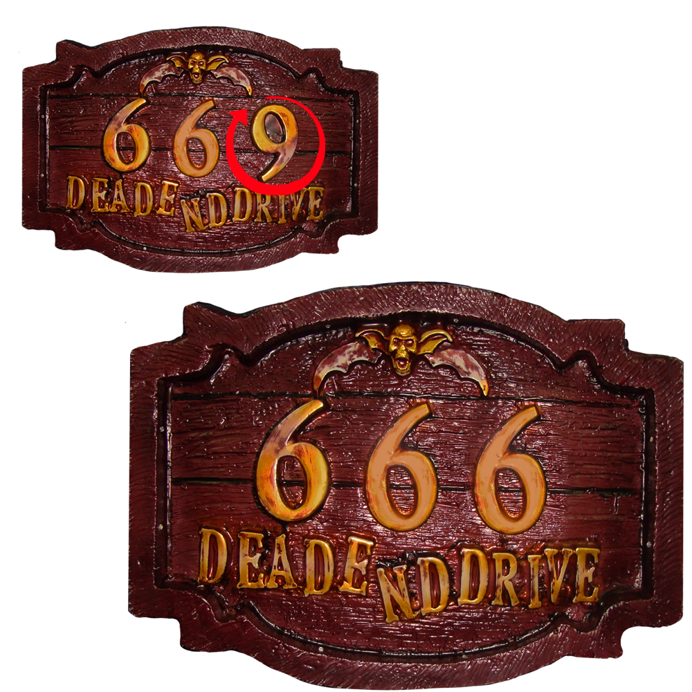 Haunted 666 Sign