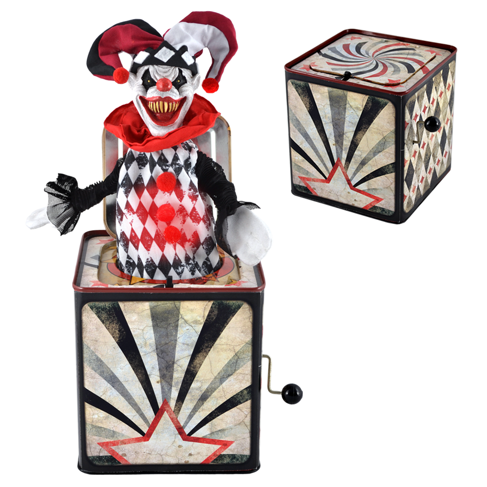 Клоун бокс. Jack in the Box демонические игрушки. Клоун Джестер. Шкатулка с клоуном. Коробка с клоуном.